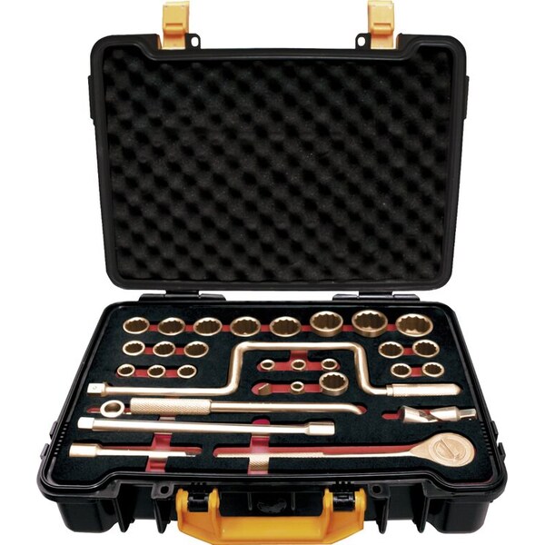 Ega Master SET OF 31 SOCKET WRENCHES 1/2" (8 - 32 MM) NON SPARKING Al-Bron 74274 - main